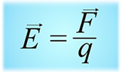 формула напряжённости электрического поля